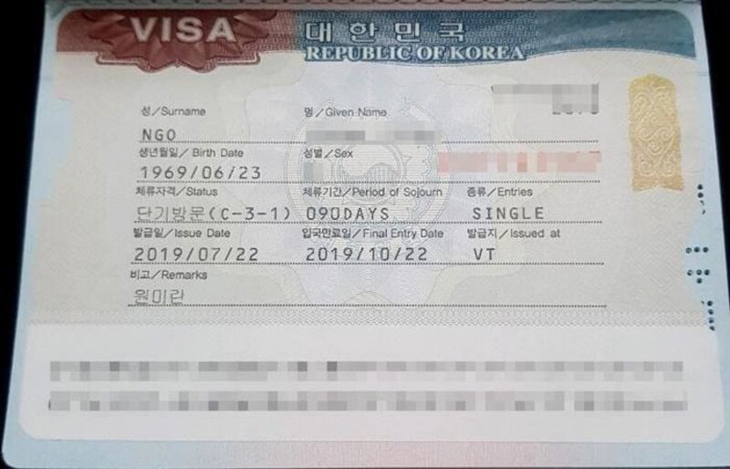 Hồ sơ xin visa C3 Hàn Quốc