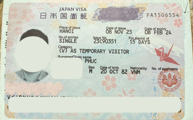 Mẫu visa Trung Quốc