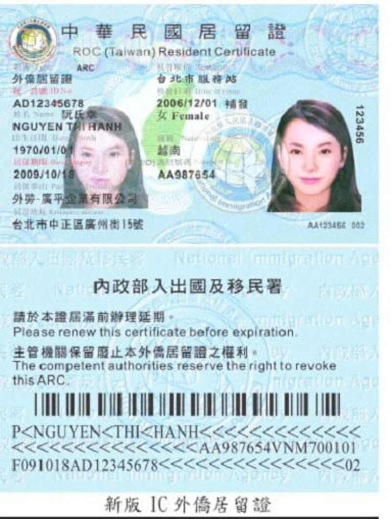 Câu hỏi thường gặp về thẻ cư trú Đài Loan