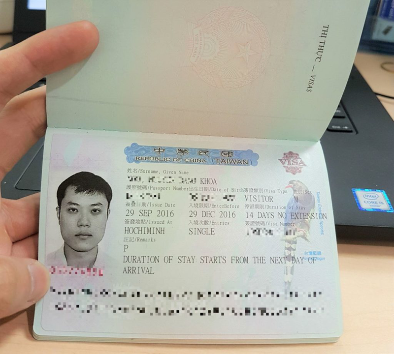 Các loại visa du học Đài Loan hiện nay